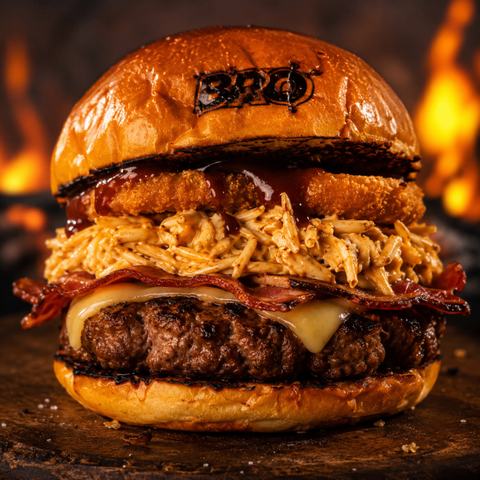 Foto do hambúrguer da Bro Burger.